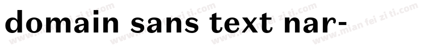 domain sans text nar字体转换